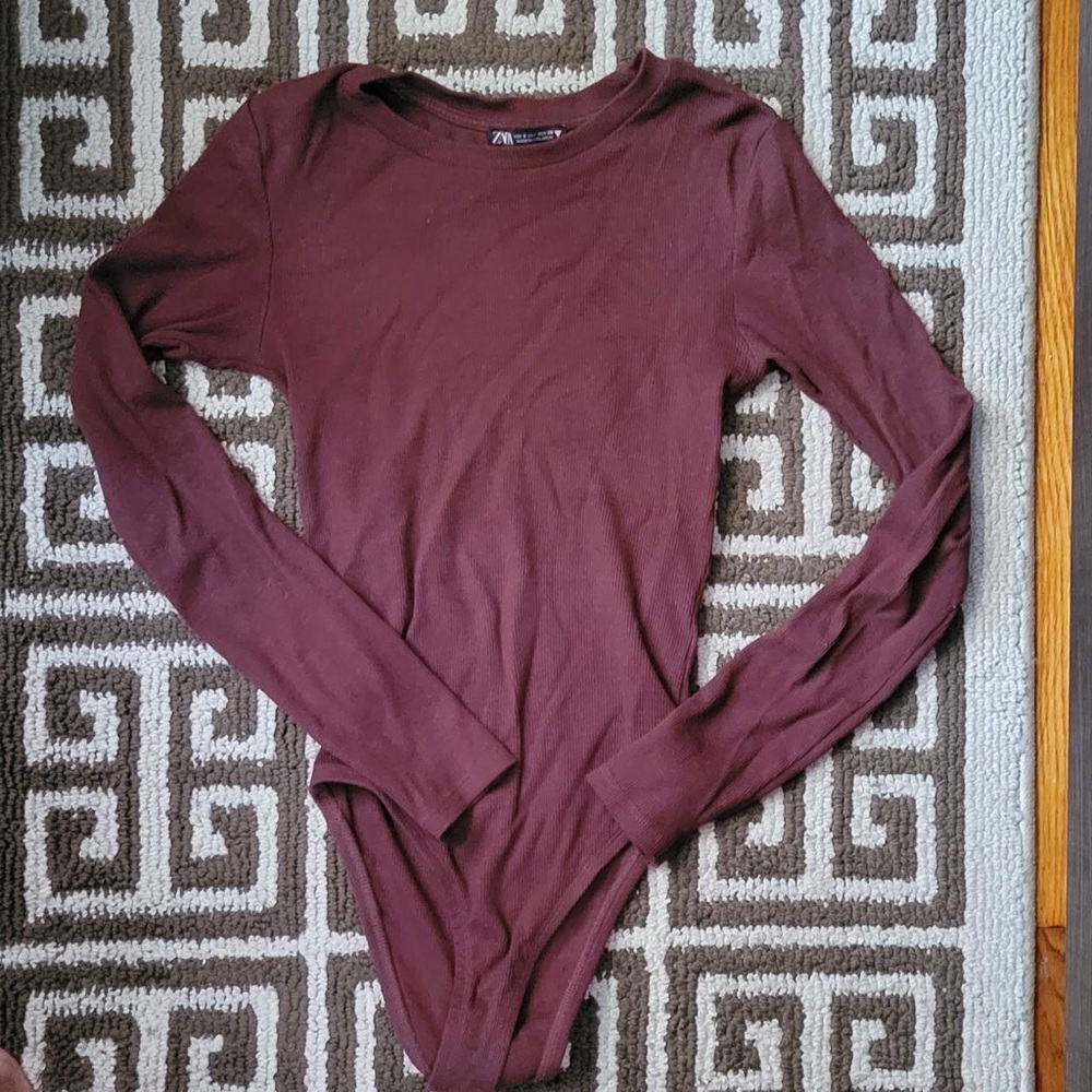 Brown Zara Bodysuit.
